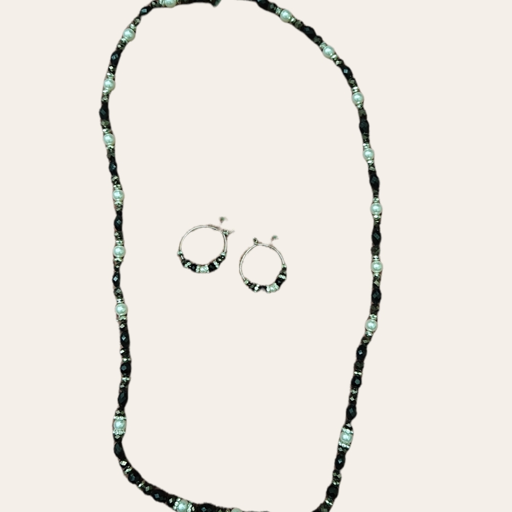 Necklace and Hoop Earring Set